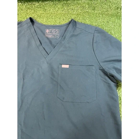 Figs Technical Collection CATARINA Scrub Top Women's OASIS Green Blue XL - Picture 2 of 5